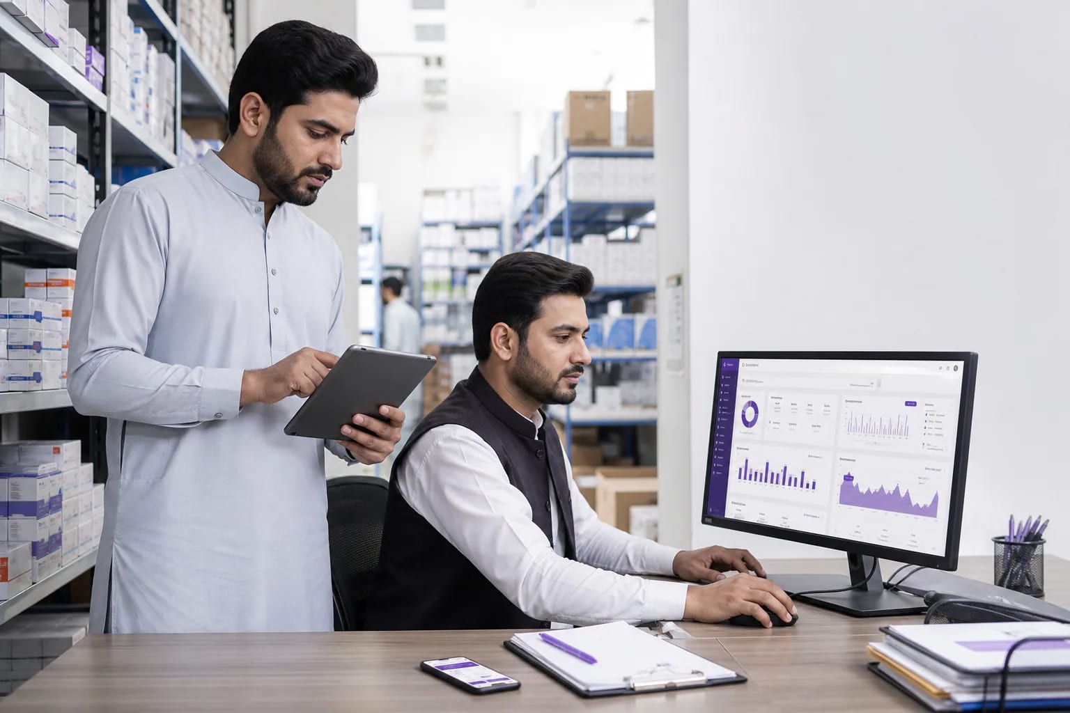 Pharmaceutical distribution team using connected Datalink DFS operations